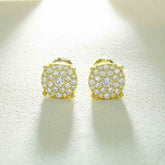 GL Fashion Style VVS Round Moissanite Earrings